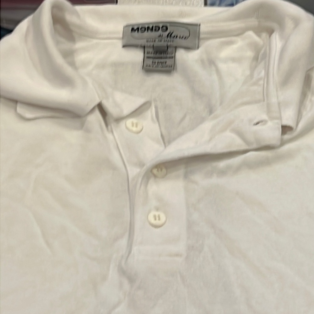Mondo DeMarco small voscose three button polo